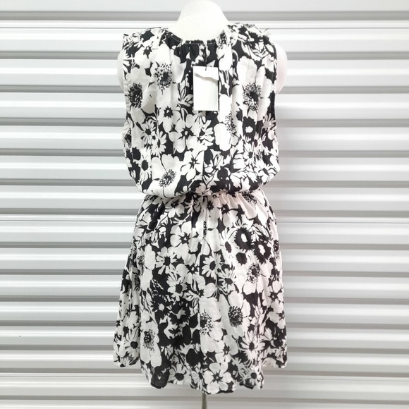 Faithful The Brand La Pineta Dress Women 12 White Black 100% Linen Short Cut Out - Picture 4 of 12